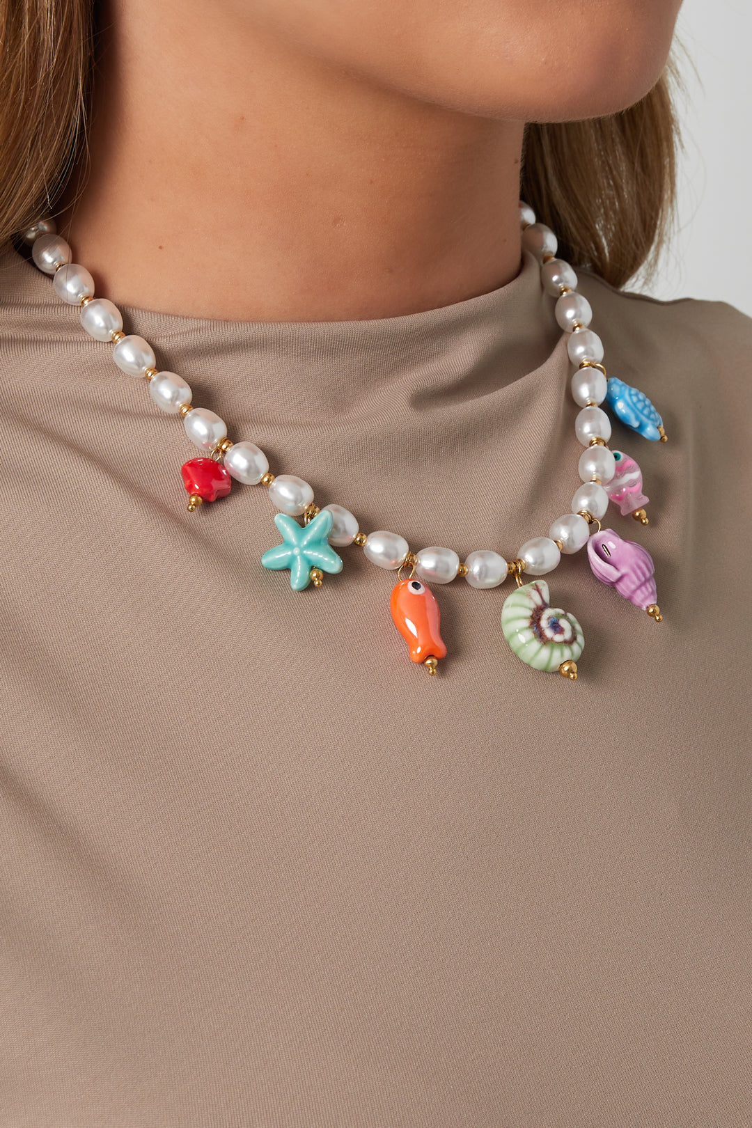 Imitatieparel kralen kettingen schildpad vakantie vakantie/strand