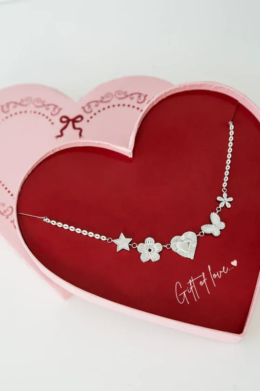 Geschenk: Butterfly Love Liefdeshalsketting - Hartendoosje Editie - ZALNAZEEN