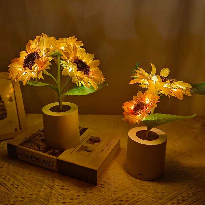 Oplaadbare Zonnebloem LED Tafellamp