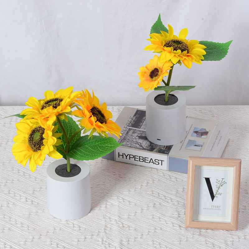 Oplaadbare Zonnebloem LED Tafellamp
